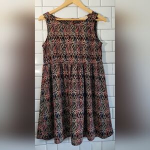 ARP Ladies Summer Sleeveless Mini Dress Style Lightweight Abstract Print Fit and